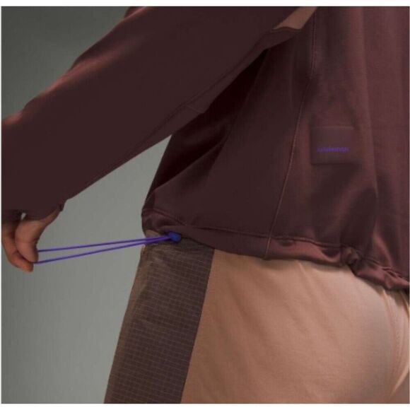 Lululemon Tech Fleece Hiking 1/4 Zip Pullover, Size 8 NWT Dark Oxide / Pink Clay - Picture 3 of 12